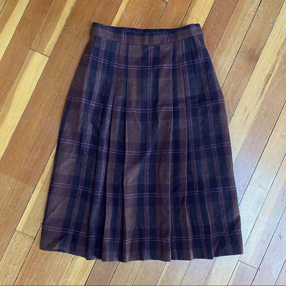 Vintage brown wool skirt